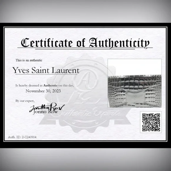 YSL - Yves Saint Laurent - croc effect Black leather evening or everyday clutch - Picture 8 of 9